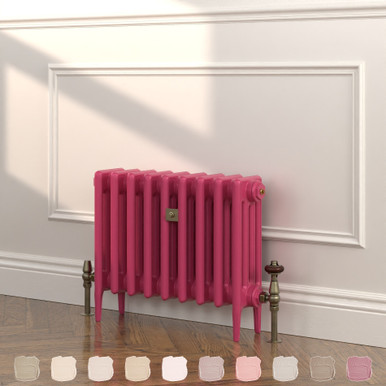 Richmond Pink 4 Column Victorian Cast Iron Radiator H460mm x W1312mm ...