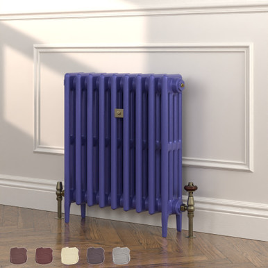 Richmond Purple 4 Column Victorian Cast Iron Radiator H660mm x W405mm ...