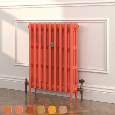 Shelbourne Orange 3 Column Victorian Cast Iron Radiator H745mm x ...