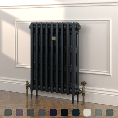 Rook Black 2 Column Victorian Cast Iron Radiator H760mm x W1520mm ...