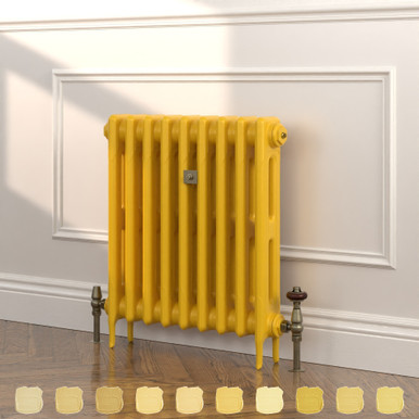 Yarra Ranges Radiators Rook Yellow 2 Column Victorian Cast Iron Radiator H660mm x W463mm ...