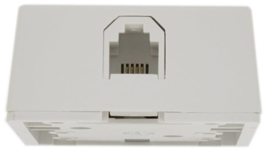 2-Pack Modular Surface Mount Telephone Wall Jack – RJ11 Home Phone Outlet VWLTW