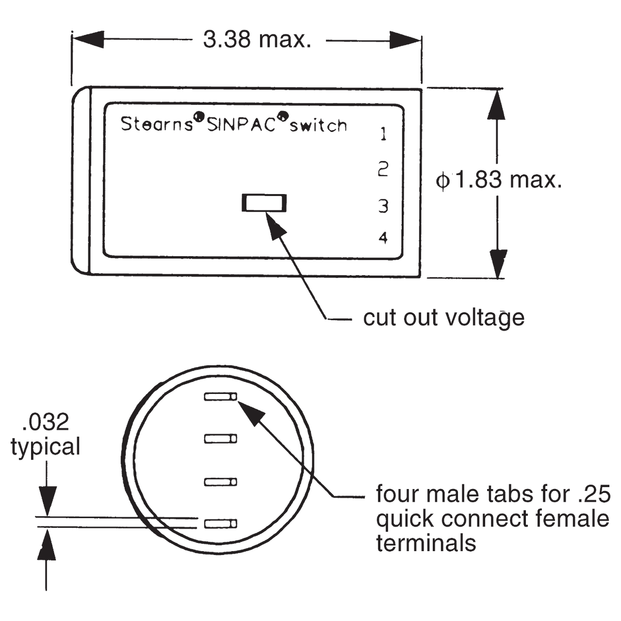 Inclinator Reversing Switch Capacitor - 115VAC / 40A