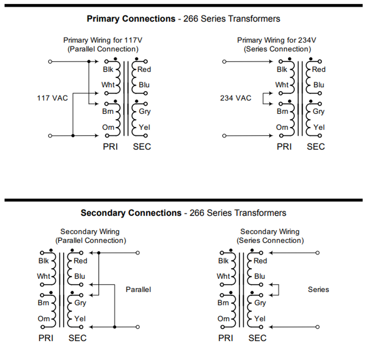192VA Transformer - 230V - 48V - Dual Primary/Secondary