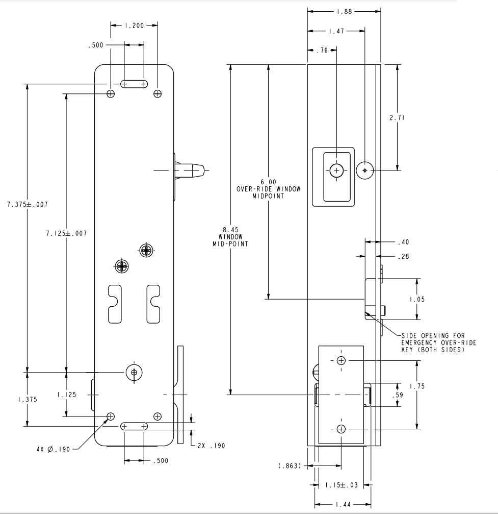 Honeywell Commercial Door Interlock (6-Position) LEFT HAND