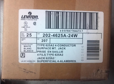 Modular Phone Wall Jack - case of 25