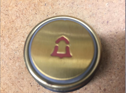 COP Button "Alarm" - Brass