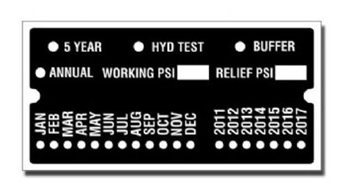 Elevator Data Tag - 3.5" x 1.75" - Hydraulic Inspection