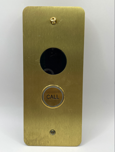 BRASS Hall Call - Button/Position Indicator Plate Assembly
