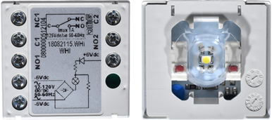 DMG White Button Contact, Multi-volt
