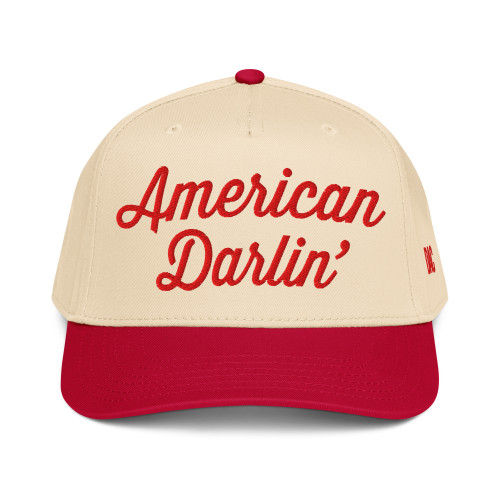 American Darlin Red 5 panel cap