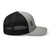 Heather Black six-panel mesh-back trucker cap with embroidered Girl DAD logo, right side view — DAD all caps