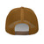 Caramel six-panel mesh-back trucker cap with embroidered Boy DAD logo, back view — DAD all caps