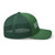 Evergreen six-panel mesh-back trucker cap with embroidered Boy DAD logo, right side view — DAD all caps