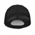 Heather Grey/Black six-panel snapback-style trucker cap with embroidered Gym DAD logo, back view — DAD all caps