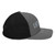 Charcoal/Black six-panel snapback-style trucker cap with embroidered Lift DAD logo, right side view — DAD all caps