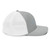 Heather Grey/White six-panel snapback-style trucker cap with embroidered Lift DAD logo, right side view — DAD all caps