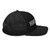 Black six-panel snapback-style trucker cap with embroidered Hike DAD logo, right side view — DAD all caps