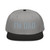 Black/Gray structured high-profile six-panel snapback hat with embroidered I'm DAD logo, front view — DAD all caps