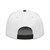 Black/White structured high-profile six-panel snapback hat with embroidered I'm DAD logo, back view — DAD all caps