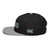 Gray/Black structured high-profile six-panel snapback hat with embroidered I'm DAD logo, left side view — DAD all caps