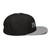 Gray/Black structured high-profile six-panel snapback hat with embroidered I'm DAD logo, right side view — DAD all caps