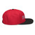 Black/Red structured high-profile six-panel snapback hat with embroidered I'm DAD logo, right side view — DAD all caps