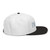 Black/White structured high-profile six-panel snapback hat with embroidered I'm DAD logo, right side view — DAD all caps