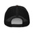 Camo/Black camouflage mesh-back trucker hat with embroidered Fish Hunt Shoot logo, back view — DAD all caps