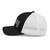 Black/White six-panel mesh-back trucker cap with embroidered OG DAD logo, left side view — DAD all caps