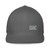 Charcoal structured closed-back trucker cap with embroidered DAD all caps logo, front view — DAD all caps