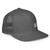 Charcoal structured closed-back trucker cap with embroidered DAD all caps logo, right-front view — DAD all caps