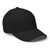 Black structured flex fit cap with embroidered DAC logo, right-front view — DAD all caps