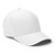 White structured flex fit cap with embroidered DAC logo, right-front view — DAD all caps