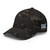 Multicam/Black structured flex fit cap with embroidered DAC logo, left-front view — DAD all caps
