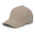 Khaki structured flex fit cap with embroidered DAC logo, left-front view — DAD all caps