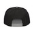Gray/Black structured high-profile six-panel snapback hat with embroidered Grill DAD logo, back view — DAD all caps