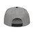 Black/Gray structured high-profile six-panel snapback hat with embroidered Grill DAD logo, back view — DAD all caps