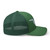 Evergreen six-panel mesh-back trucker cap with embroidered Florida DAD logo, right side view — DAD all caps