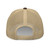 Brown/Khaki six-panel mesh-back trucker cap with embroidered Cali DAD logo, back view — DAD all caps
