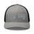 Heather Black six-panel mesh-back trucker cap with embroidered Hawaii DAD logo, front view — DAD all caps