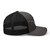 Charcoal/Black six-panel mesh-back trucker cap with embroidered Hawaii DAD logo, right side view — DAD all caps