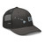 Charcoal six-panel mesh-back trucker cap with embroidered Hawaii DAD logo, right-front view — DAD all caps