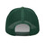 Evergreen six-panel mesh-back trucker cap with embroidered Georgia DAD logo, back view — DAD all caps