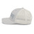 Silver six-panel mesh-back trucker cap with embroidered Georgia DAD logo, left side view — DAD all caps