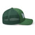Evergreen six-panel mesh-back trucker cap with embroidered Georgia DAD logo, right side view — DAD all caps