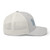Silver six-panel mesh-back trucker cap with embroidered Georgia DAD logo, right side view — DAD all caps