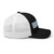 Black/White six-panel mesh-back trucker cap with embroidered Pennsylvania DAD logo, right side view — DAD all caps