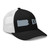 Black/White six-panel mesh-back trucker cap with embroidered Pennsylvania DAD logo, right-front view — DAD all caps