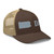 Brown/Khaki six-panel mesh-back trucker cap with embroidered Pennsylvania DAD logo, right-front view — DAD all caps